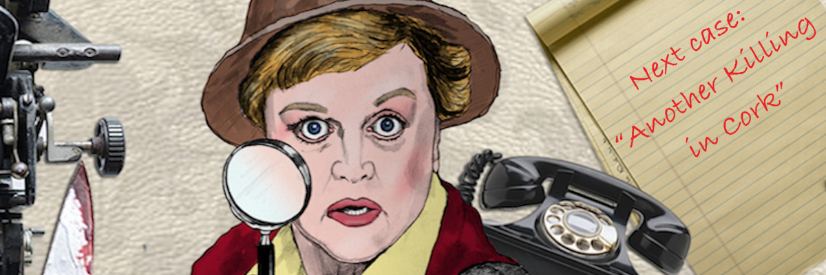 Image of Angela Lansbury as Jessica Fletcher in A Murder She Wrote, holding a magnifying glass and deer stalker hat